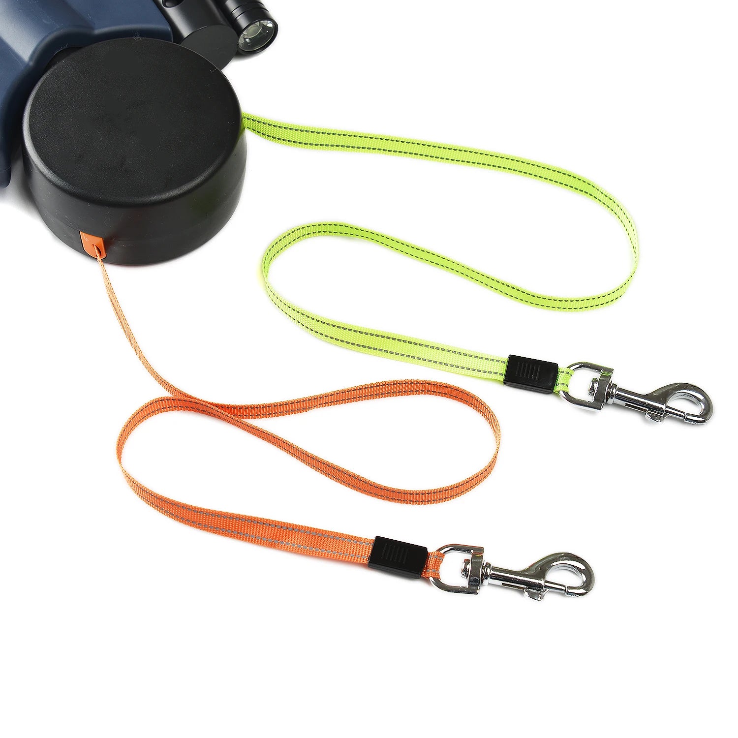 Experience Ultimate Control with Our 3M Reflective Retractable Dog Leash for Small Dogs - Tangle-Free Dual Leash with LED Lights