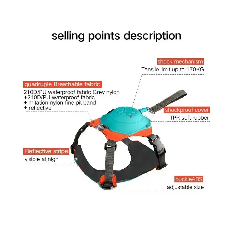 Dog Harness and Retractable Leash Set (Xtra Small- Small)